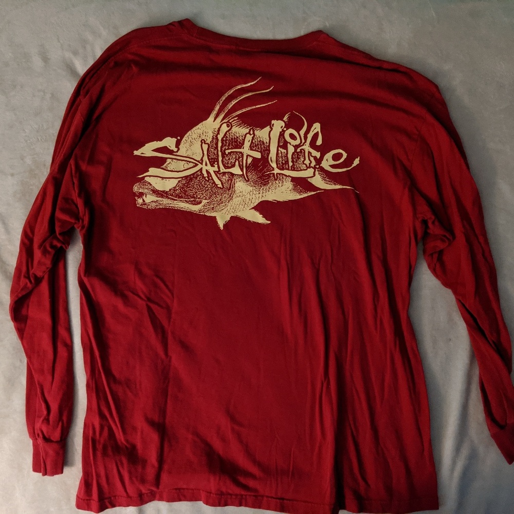Maroon Salt Life Long Sleeve Shirt